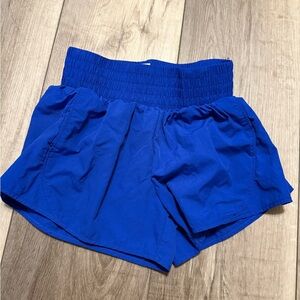 all in motion Bright Cobalt Blue Smocked Waist Active Shorts